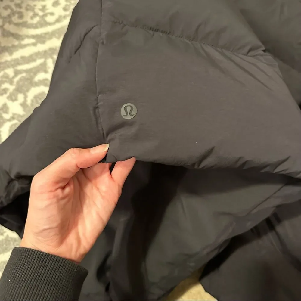 NWT XS Lululemon Cinch-Waist 600 Down Fill Puffer Relaxed Fit - Black